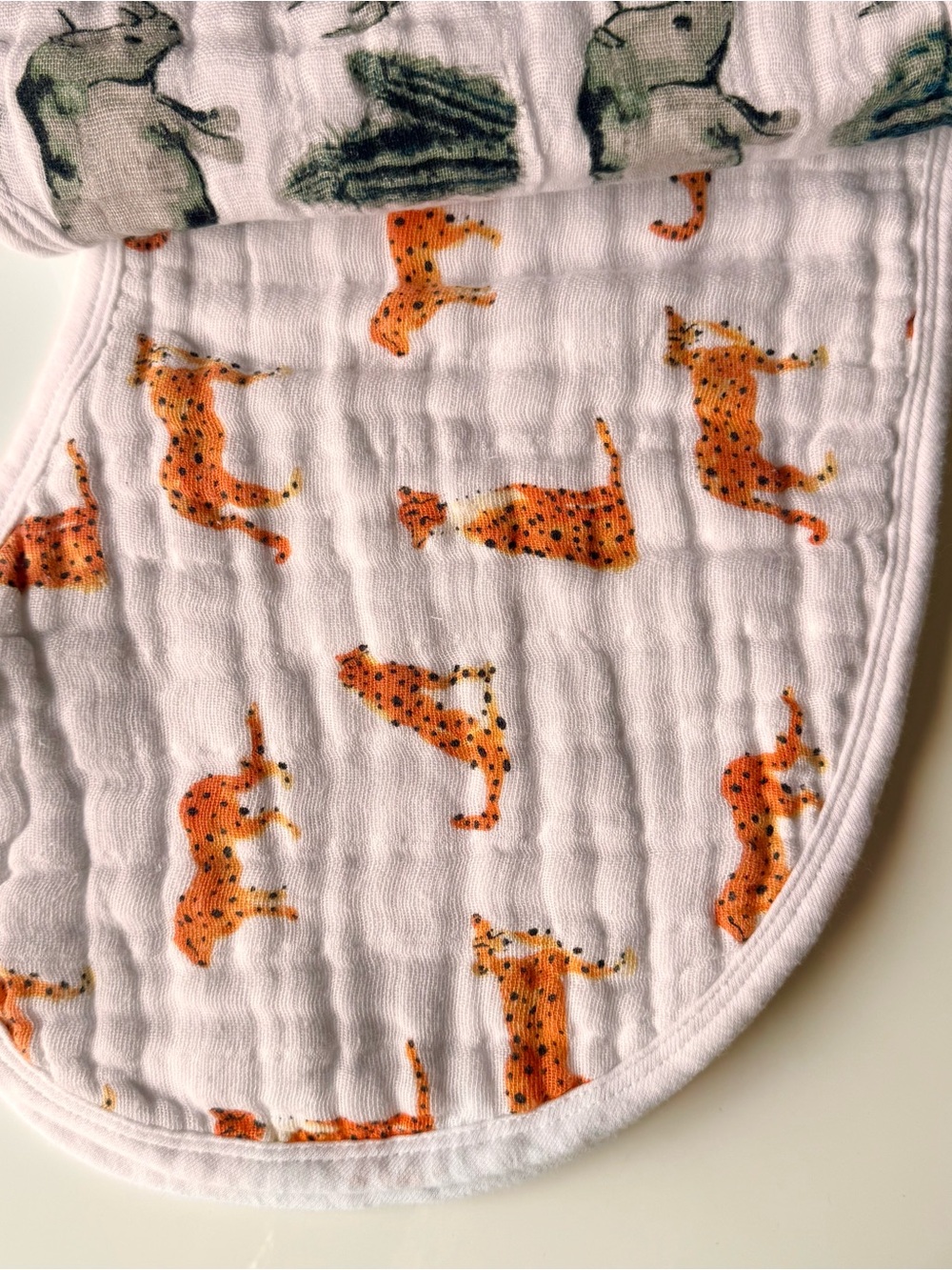aden + anais White Label Burpy Bibs - Animal Print, White